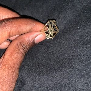 10k gold initial ring N